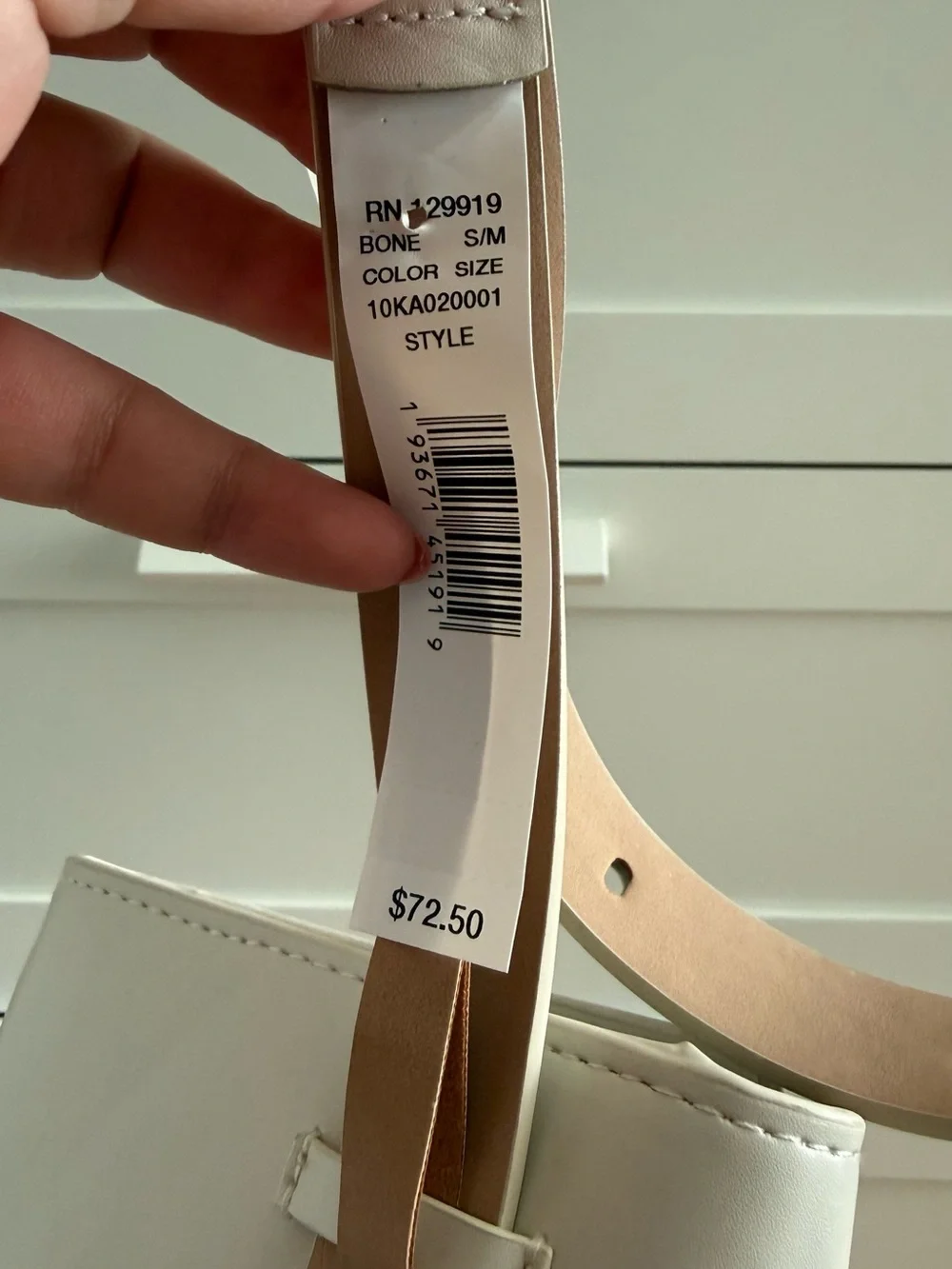 Calvin Klein Beige Cream Crossbody Bag with Flap